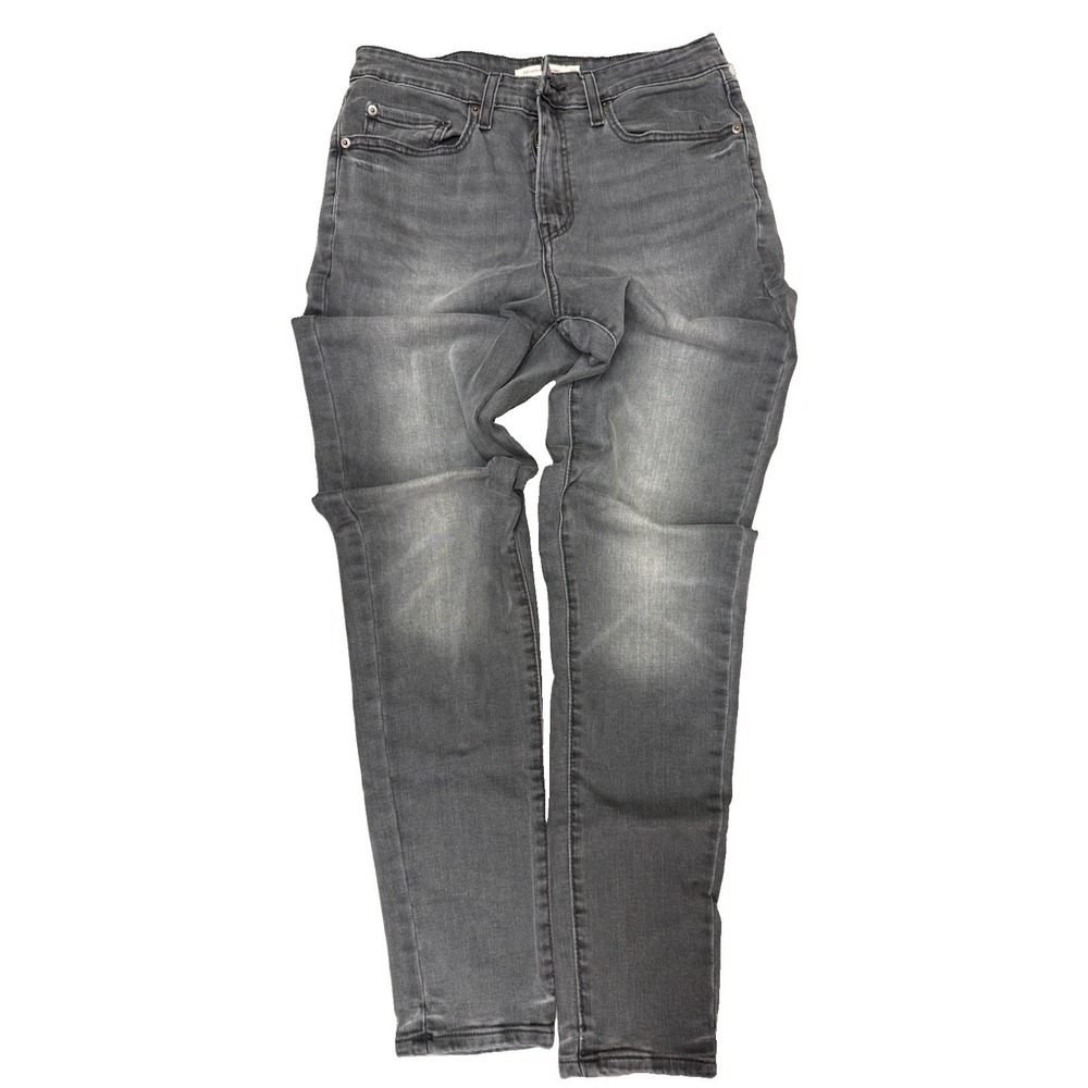 Levi's 721 High Rise Skinny Jeans Women 29x30 Faded Black Stretch Denim